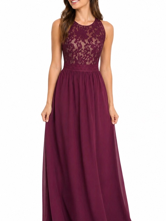 Lulus Dresses & Skirts - Lulus Forever Always Burgundy Lace Maxi Formal Wedding Dress Size L NEW W/‎ TAGS